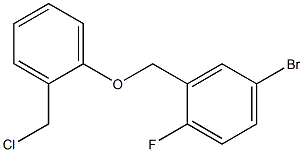 4-bromo-2-[2-(chloromethyl)phenoxymethyl]-1-fluorobenzene Struktur