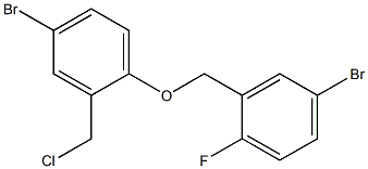 4-bromo-2-[4-bromo-2-(chloromethyl)phenoxymethyl]-1-fluorobenzene Struktur