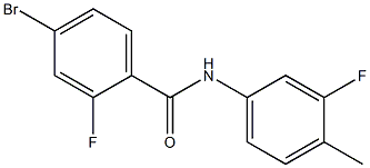 4-bromo-2-fluoro-N-(3-fluoro-4-methylphenyl)benzamide Struktur