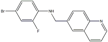 4-bromo-2-fluoro-N-(quinolin-6-ylmethyl)aniline Struktur