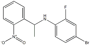 4-bromo-2-fluoro-N-[1-(2-nitrophenyl)ethyl]aniline Struktur