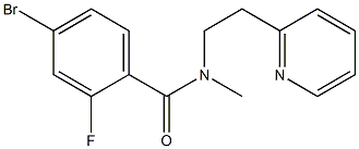 4-bromo-2-fluoro-N-methyl-N-[2-(pyridin-2-yl)ethyl]benzamide Struktur