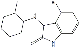 4-bromo-3-[(2-methylcyclohexyl)amino]-2,3-dihydro-1H-indol-2-one Struktur