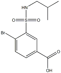 4-bromo-3-[(2-methylpropyl)sulfamoyl]benzoic acid Struktur