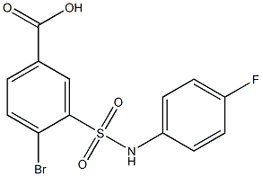 4-bromo-3-[(4-fluorophenyl)sulfamoyl]benzoic acid Struktur