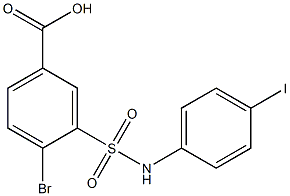 4-bromo-3-[(4-iodophenyl)sulfamoyl]benzoic acid Struktur