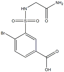 4-bromo-3-[(carbamoylmethyl)sulfamoyl]benzoic acid Struktur