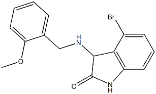 4-bromo-3-{[(2-methoxyphenyl)methyl]amino}-2,3-dihydro-1H-indol-2-one Struktur