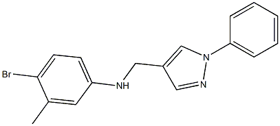 4-bromo-3-methyl-N-[(1-phenyl-1H-pyrazol-4-yl)methyl]aniline Struktur