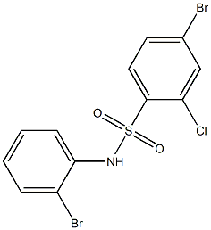 4-bromo-N-(2-bromophenyl)-2-chlorobenzene-1-sulfonamide Struktur