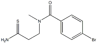 4-bromo-N-(2-carbamothioylethyl)-N-methylbenzamide Struktur