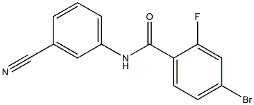 4-bromo-N-(3-cyanophenyl)-2-fluorobenzamide Struktur