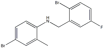 4-bromo-N-[(2-bromo-5-fluorophenyl)methyl]-2-methylaniline Struktur