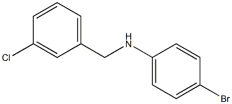 4-bromo-N-[(3-chlorophenyl)methyl]aniline Struktur