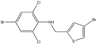 4-bromo-N-[(4-bromothiophen-2-yl)methyl]-2,6-dichloroaniline Struktur