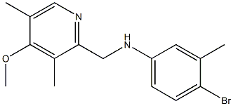 4-bromo-N-[(4-methoxy-3,5-dimethylpyridin-2-yl)methyl]-3-methylaniline Struktur