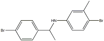 4-bromo-N-[1-(4-bromophenyl)ethyl]-3-methylaniline Struktur