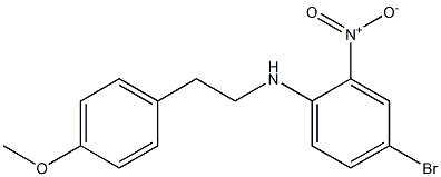 4-bromo-N-[2-(4-methoxyphenyl)ethyl]-2-nitroaniline Struktur