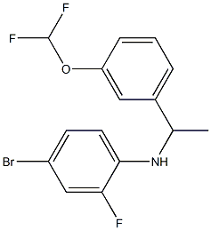 4-bromo-N-{1-[3-(difluoromethoxy)phenyl]ethyl}-2-fluoroaniline Struktur