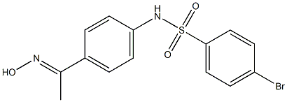 4-bromo-N-{4-[1-(hydroxyimino)ethyl]phenyl}benzene-1-sulfonamide Struktur