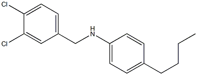 4-butyl-N-[(3,4-dichlorophenyl)methyl]aniline Struktur