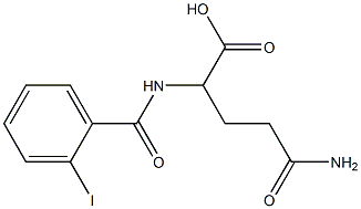 4-carbamoyl-2-[(2-iodophenyl)formamido]butanoic acid Struktur