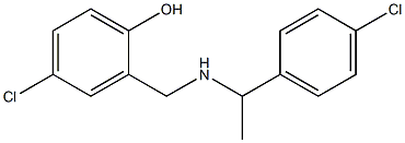 4-chloro-2-({[1-(4-chlorophenyl)ethyl]amino}methyl)phenol Struktur