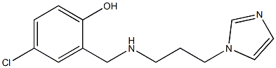 4-chloro-2-({[3-(1H-imidazol-1-yl)propyl]amino}methyl)phenol Struktur