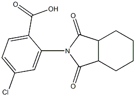 4-chloro-2-(1,3-dioxo-octahydro-1H-isoindol-2-yl)benzoic acid Struktur