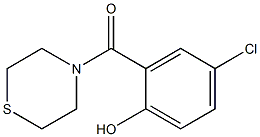 4-chloro-2-(thiomorpholin-4-ylcarbonyl)phenol Struktur