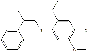 4-chloro-2,5-dimethoxy-N-(2-phenylpropyl)aniline Struktur