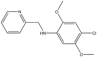 4-chloro-2,5-dimethoxy-N-(pyridin-2-ylmethyl)aniline Struktur