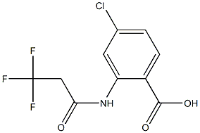 4-chloro-2-[(3,3,3-trifluoropropanoyl)amino]benzoic acid Struktur