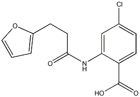 4-chloro-2-[3-(furan-2-yl)propanamido]benzoic acid Struktur