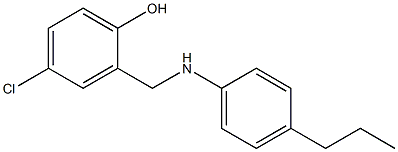 4-chloro-2-{[(4-propylphenyl)amino]methyl}phenol Struktur