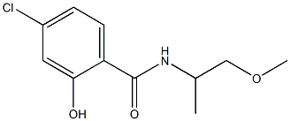 4-chloro-2-hydroxy-N-(1-methoxypropan-2-yl)benzamide Struktur