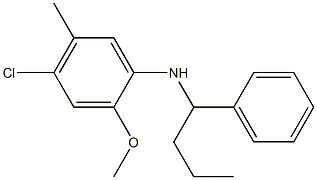 4-chloro-2-methoxy-5-methyl-N-(1-phenylbutyl)aniline Struktur