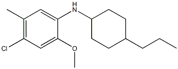 4-chloro-2-methoxy-5-methyl-N-(4-propylcyclohexyl)aniline Struktur