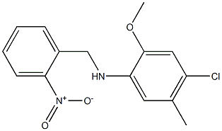 4-chloro-2-methoxy-5-methyl-N-[(2-nitrophenyl)methyl]aniline Struktur