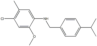 4-chloro-2-methoxy-5-methyl-N-{[4-(propan-2-yl)phenyl]methyl}aniline Struktur