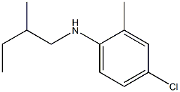 4-chloro-2-methyl-N-(2-methylbutyl)aniline Struktur