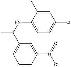 4-chloro-2-methyl-N-[1-(3-nitrophenyl)ethyl]aniline Struktur