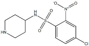 4-chloro-2-nitro-N-(piperidin-4-yl)benzene-1-sulfonamide Struktur