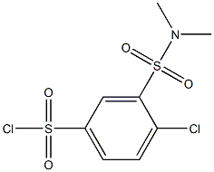 4-chloro-3-(dimethylsulfamoyl)benzene-1-sulfonyl chloride Struktur