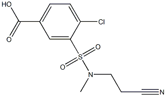 4-chloro-3-[(2-cyanoethyl)(methyl)sulfamoyl]benzoic acid Struktur