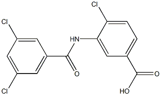 4-chloro-3-[(3,5-dichlorobenzene)amido]benzoic acid Struktur