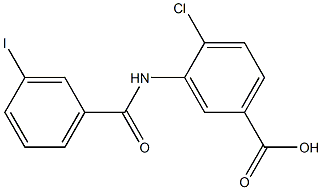 4-chloro-3-[(3-iodobenzene)amido]benzoic acid Struktur