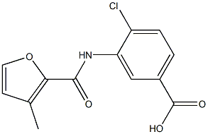 4-chloro-3-[(3-methyl-2-furoyl)amino]benzoic acid Struktur