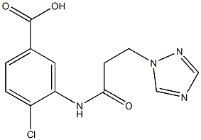 4-chloro-3-[3-(1H-1,2,4-triazol-1-yl)propanamido]benzoic acid Struktur