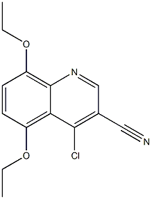 4-chloro-5,8-diethoxyquinoline-3-carbonitrile Struktur